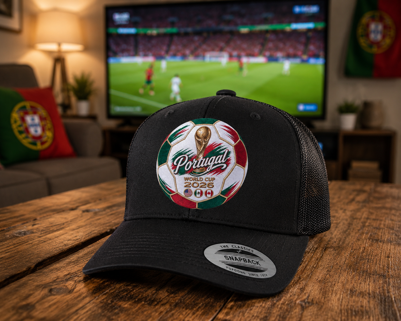 Portugal World Cup 2026 Soccer Ball Trucker Hat
