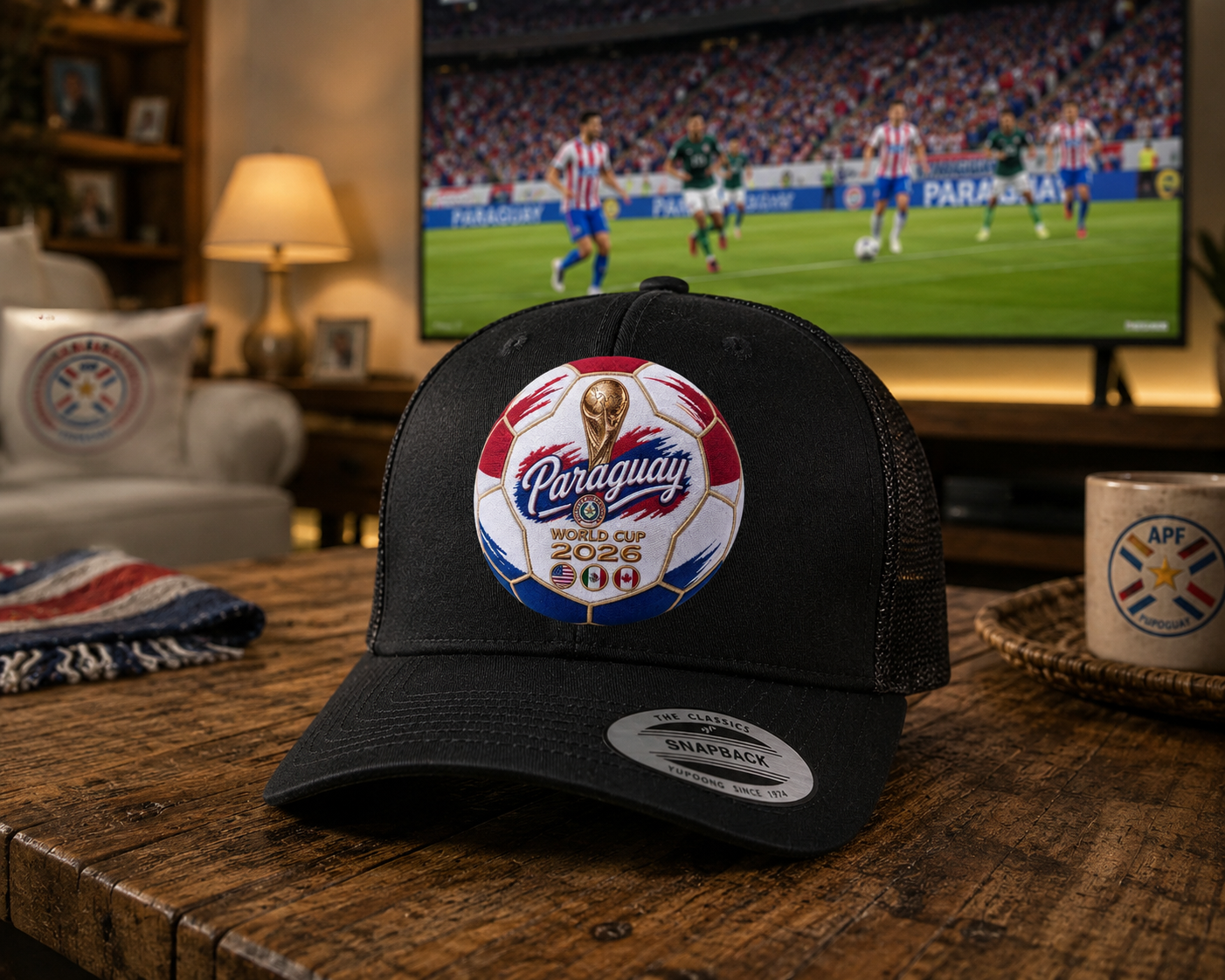 Paraguay World Cup 2026 Soccer Ball Trucker Hat