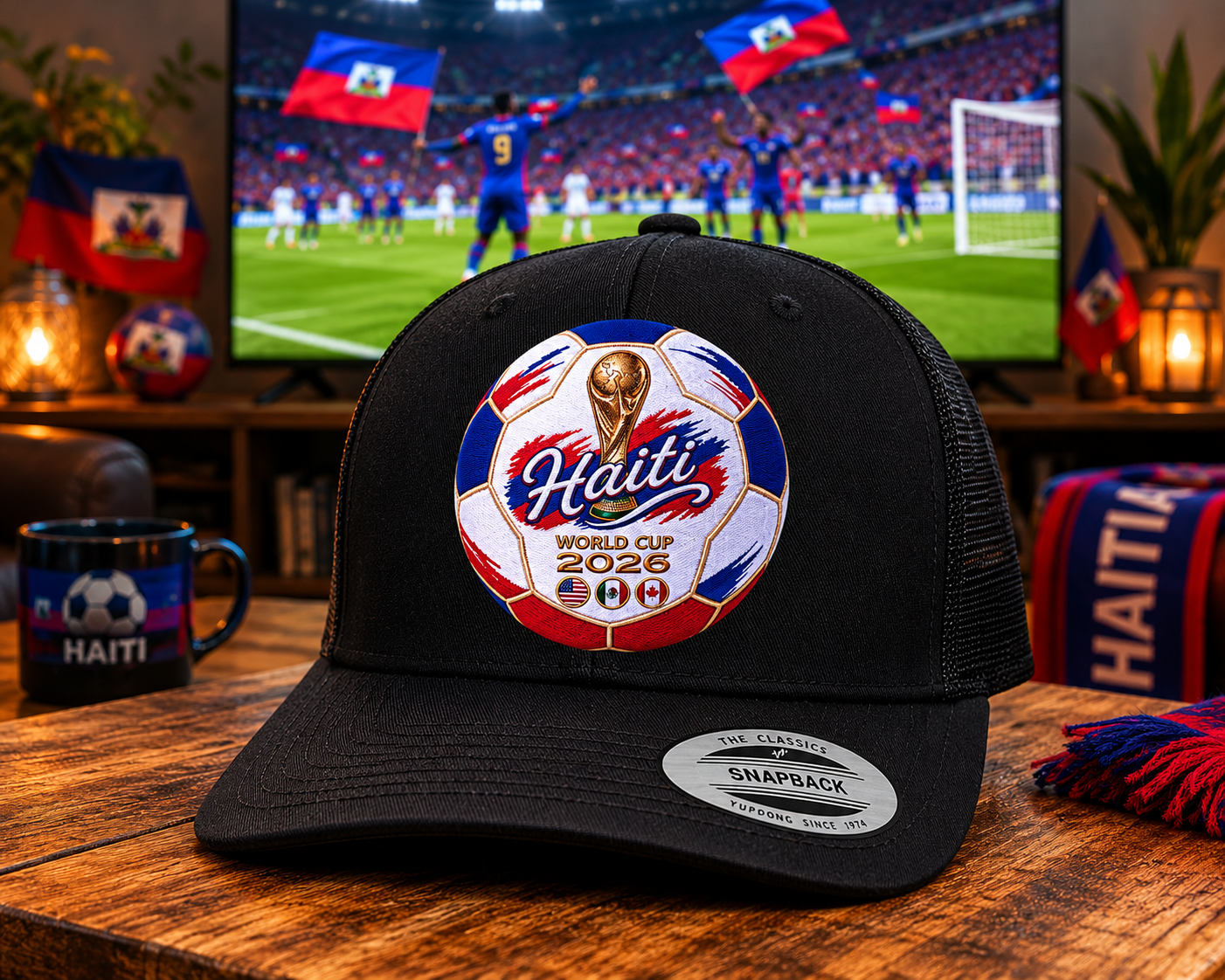 Haiti World Cup 2026 Soccer Ball Trucker Hat