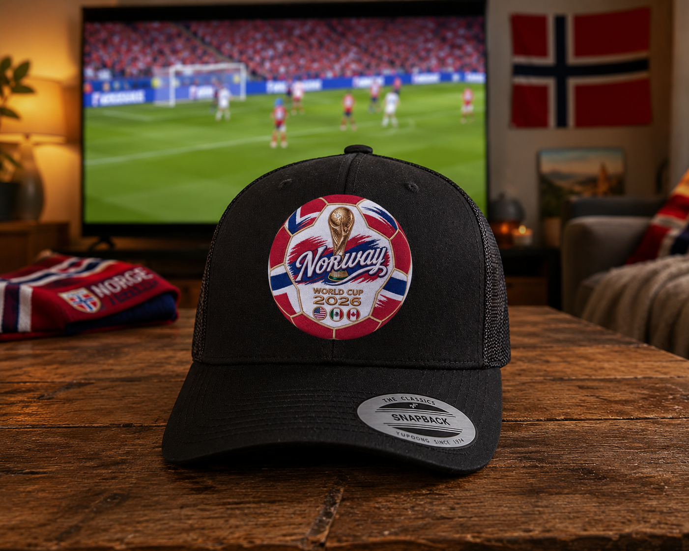 Norway World Cup 2026 Soccer Ball Trucker Hat