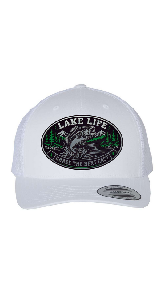 Lake Life Trucker Hat | Custom Bass Fishing Patch Cap
