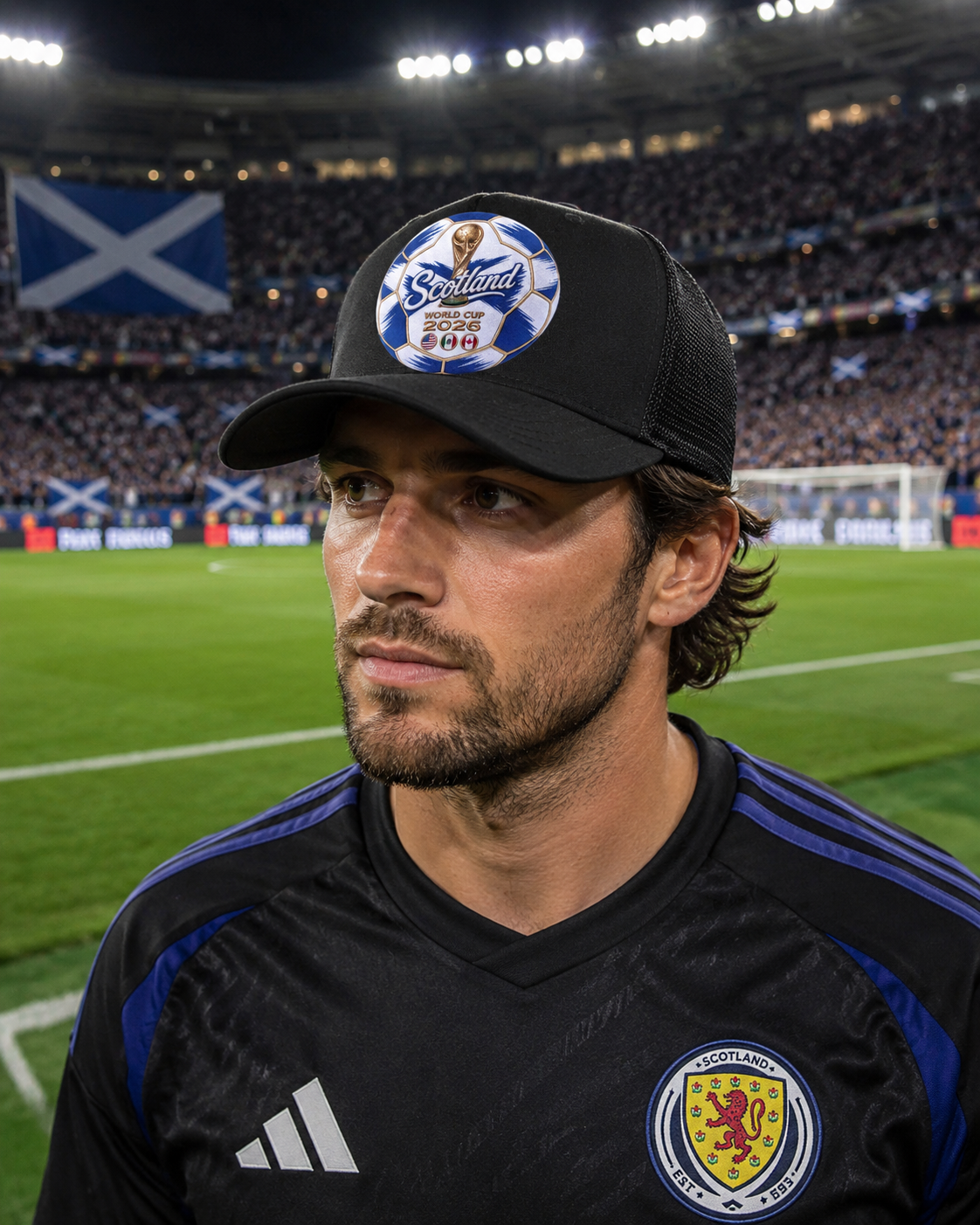 Scotland World Cup 2026 Soccer Ball Trucker Hat