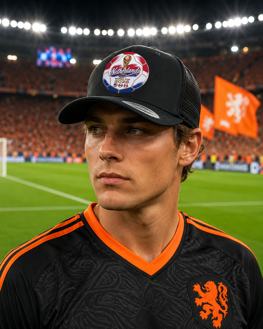 Netherlands World Cup 2026 Soccer Ball Trucker Hat
