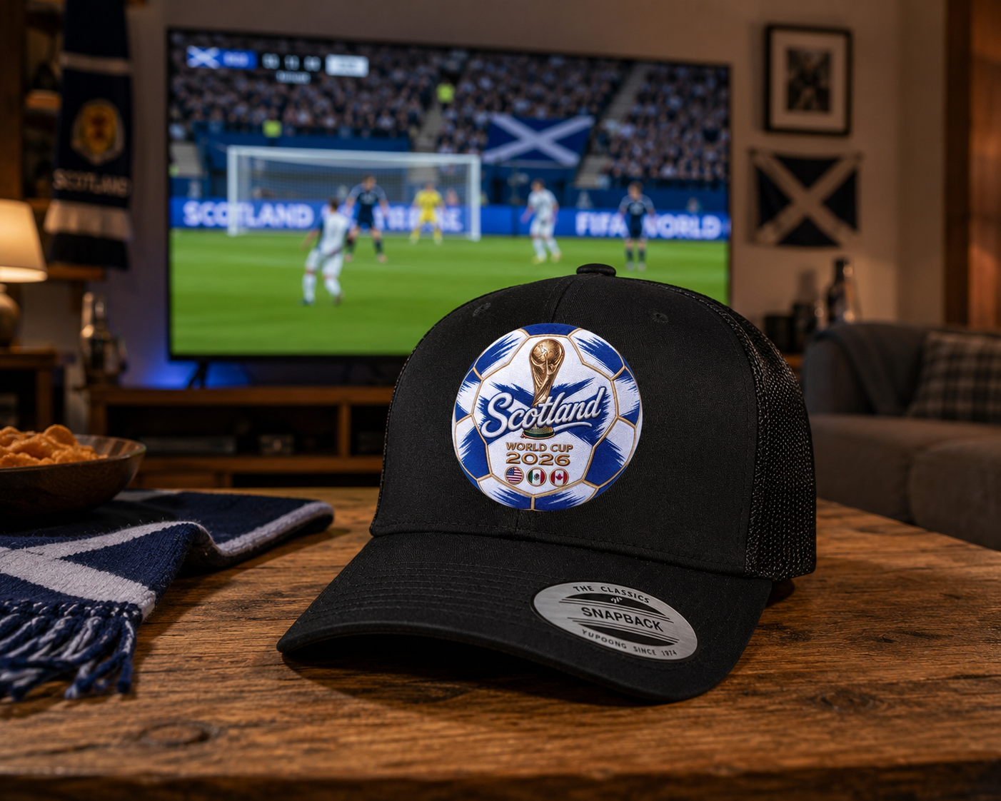 Scotland World Cup 2026 Soccer Ball Trucker Hat