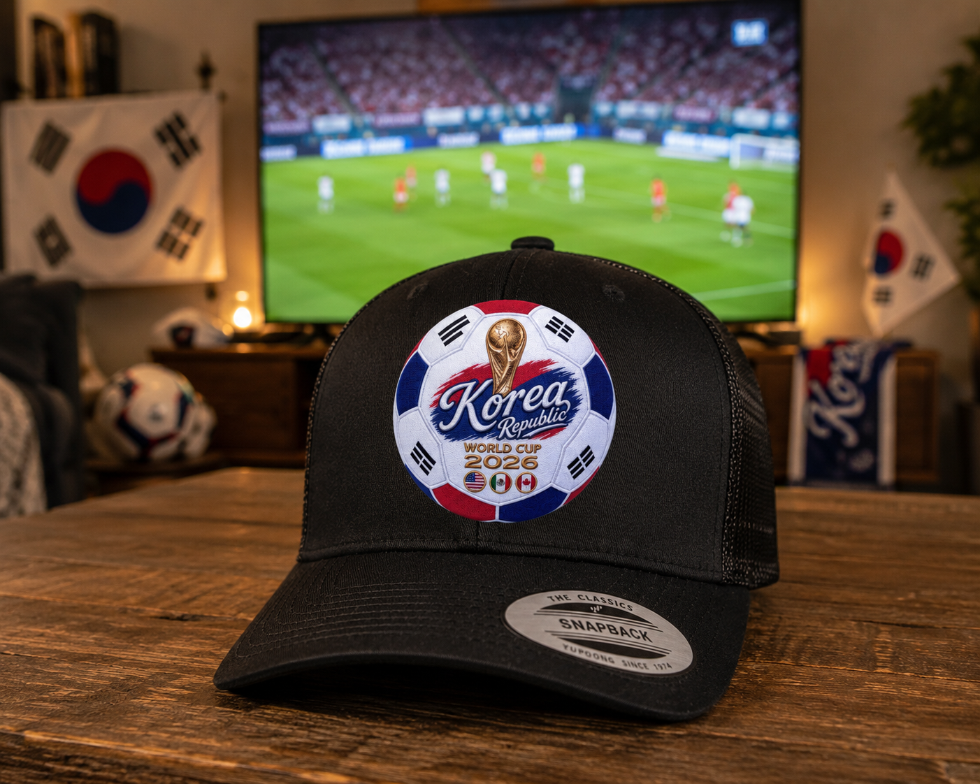 Korea Republic World Cup 2026 Soccer Ball Trucker Hat