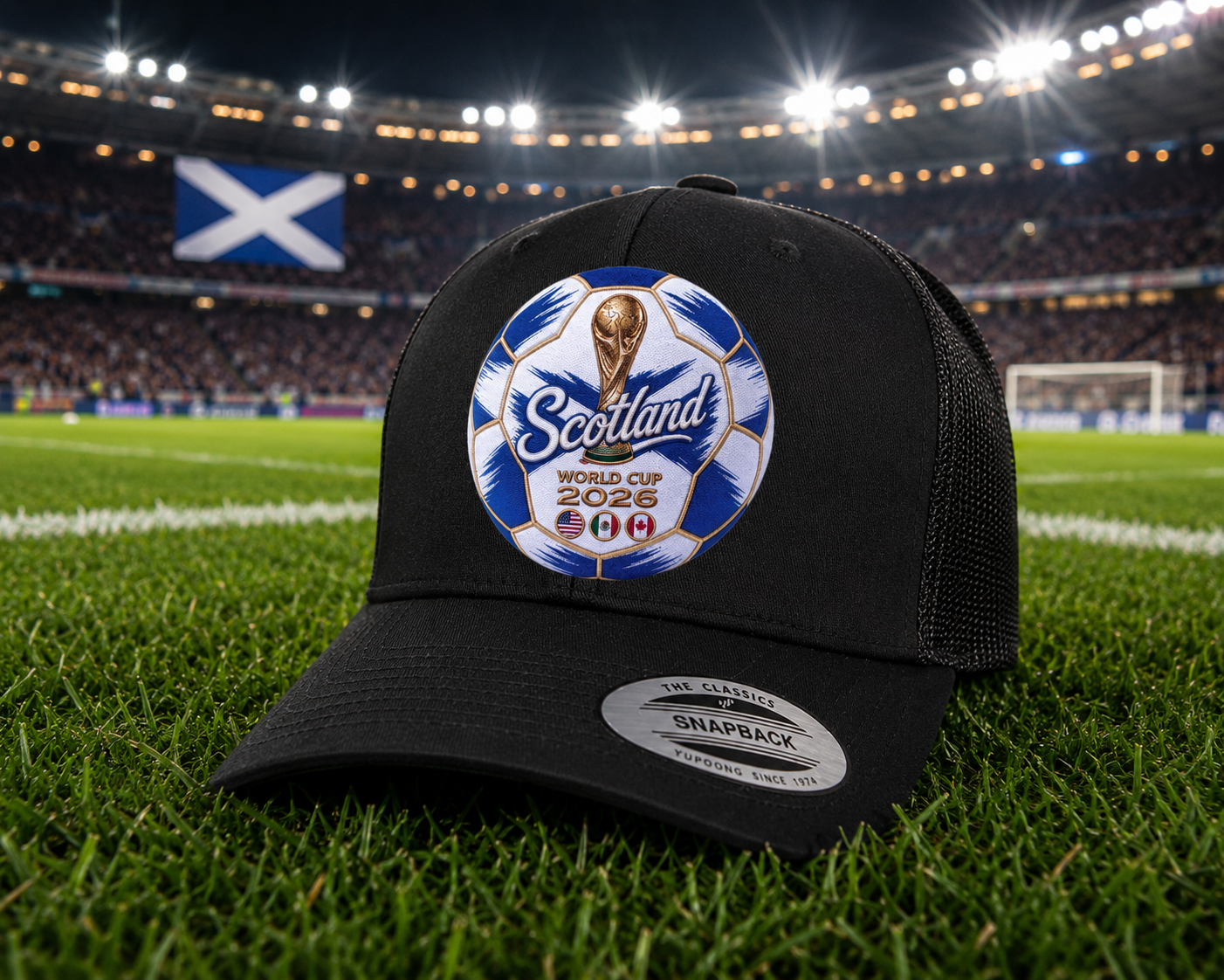 Scotland World Cup 2026 Soccer Ball Trucker Hat