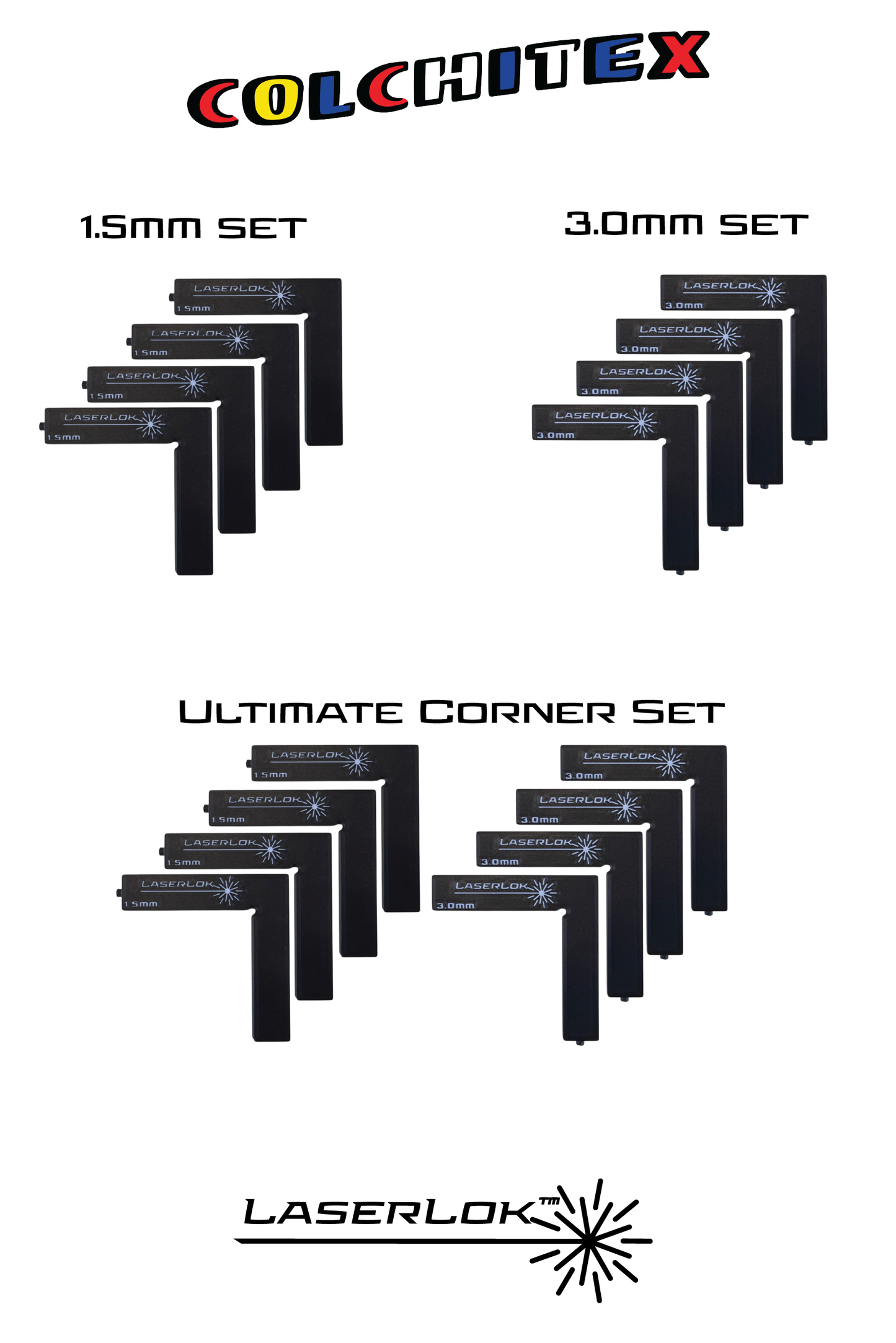 LaserLok™ Magnetic L-Corners — Precision Squaring System for Laser Engraving & Cutting